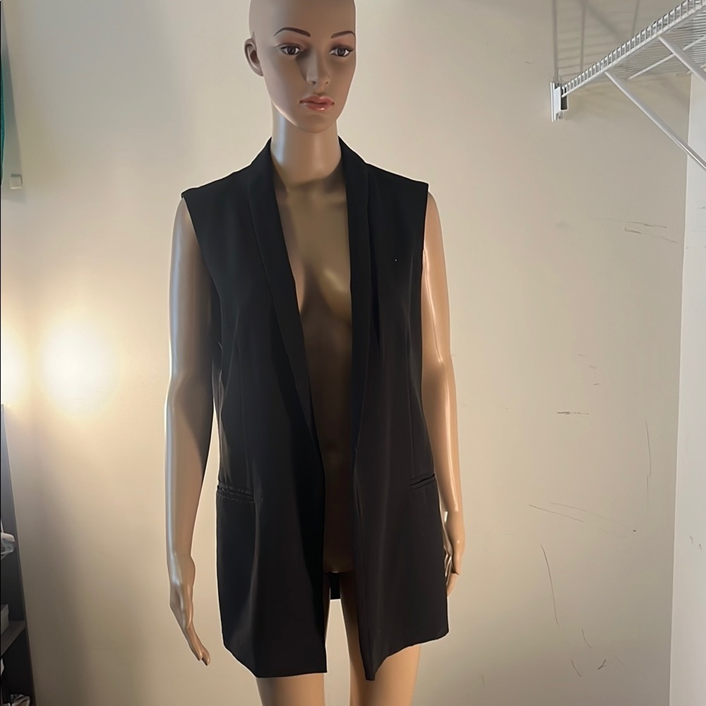 New Look Elegant Black Open Vest (#6)